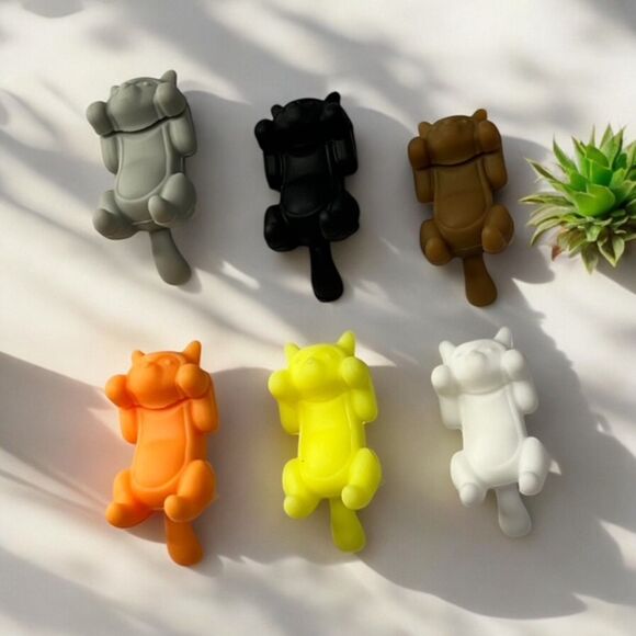 Charming Cat Wine Charms - Set of 6 Adorable Drink Markers - Picture 2 of 4